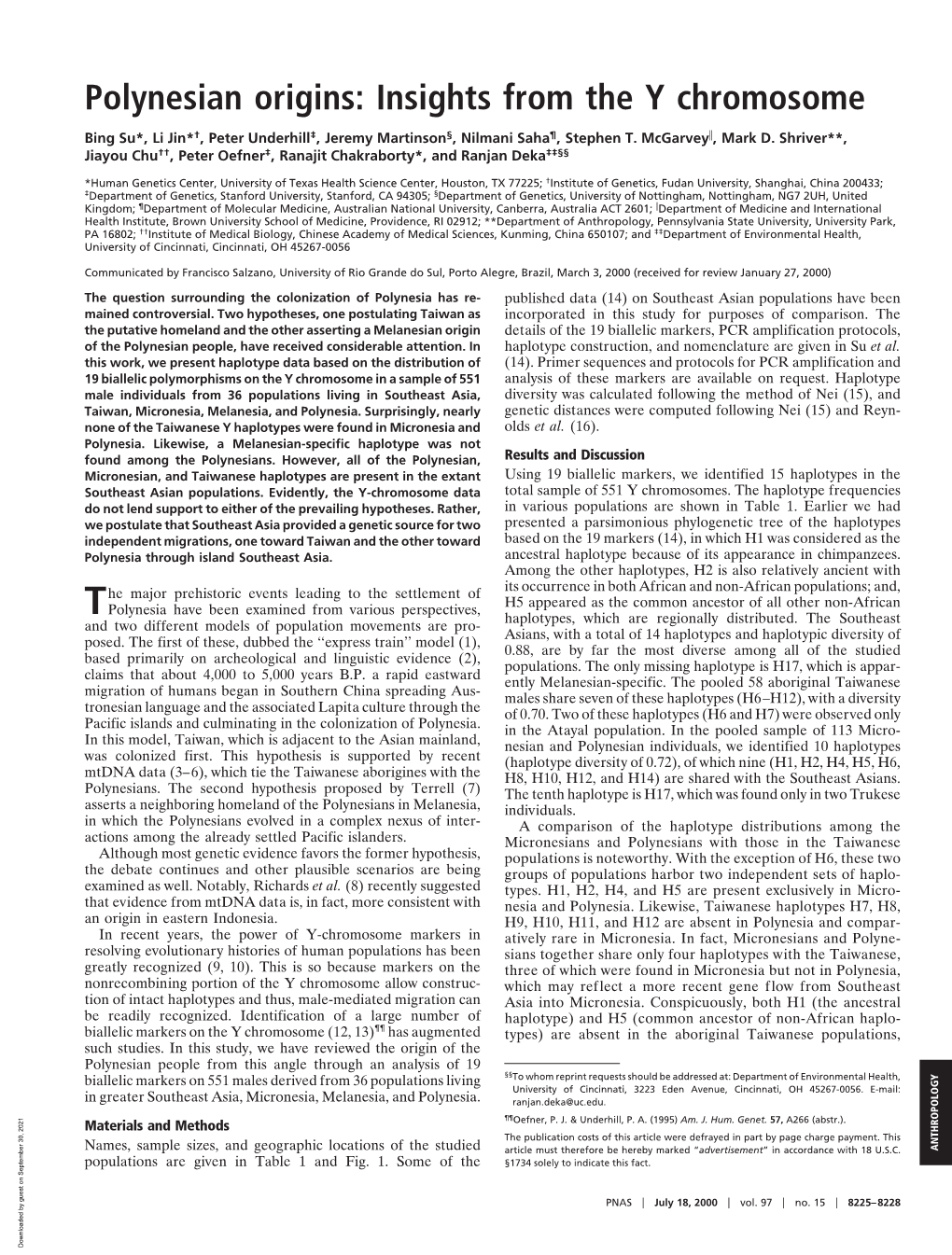 Insights from the Y Chromosome