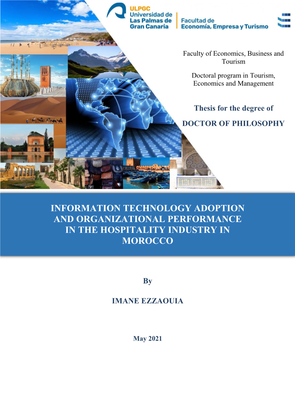 Information Technology Adoption and Organizational Performance in the Hospitality Industry in Morocco