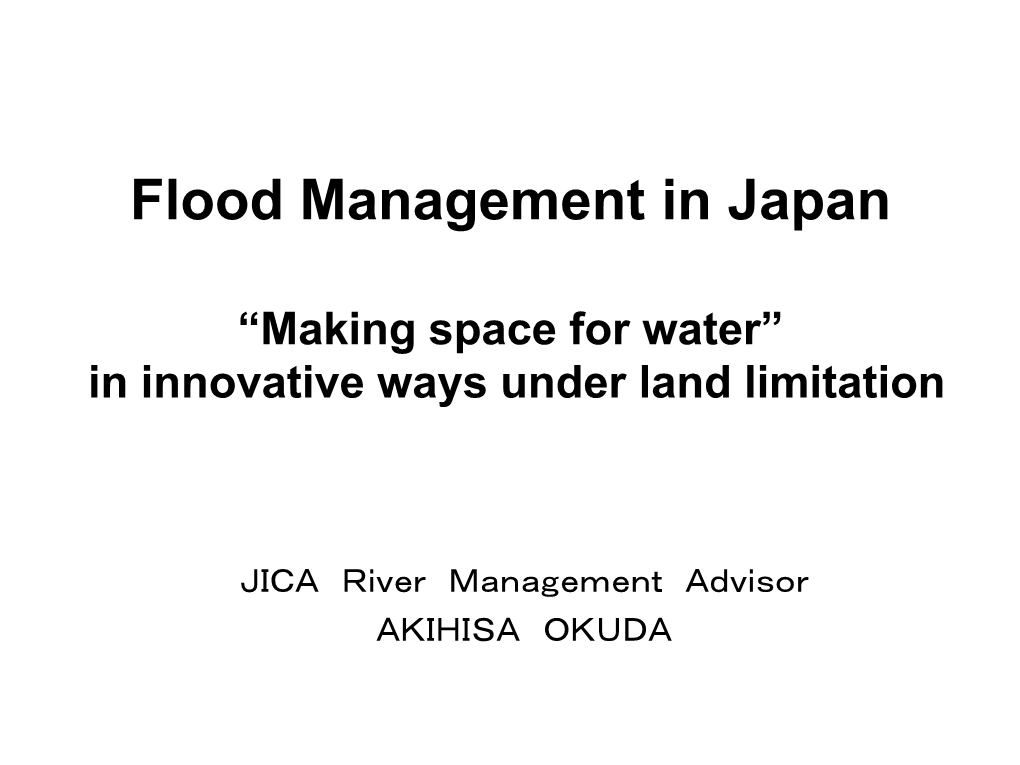 Flood Management in Japan