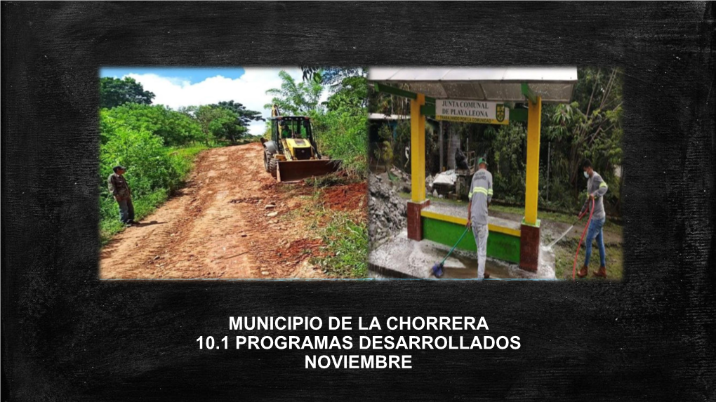 Municipio De La Chorrera 10.1 Progrmas Desarrollados