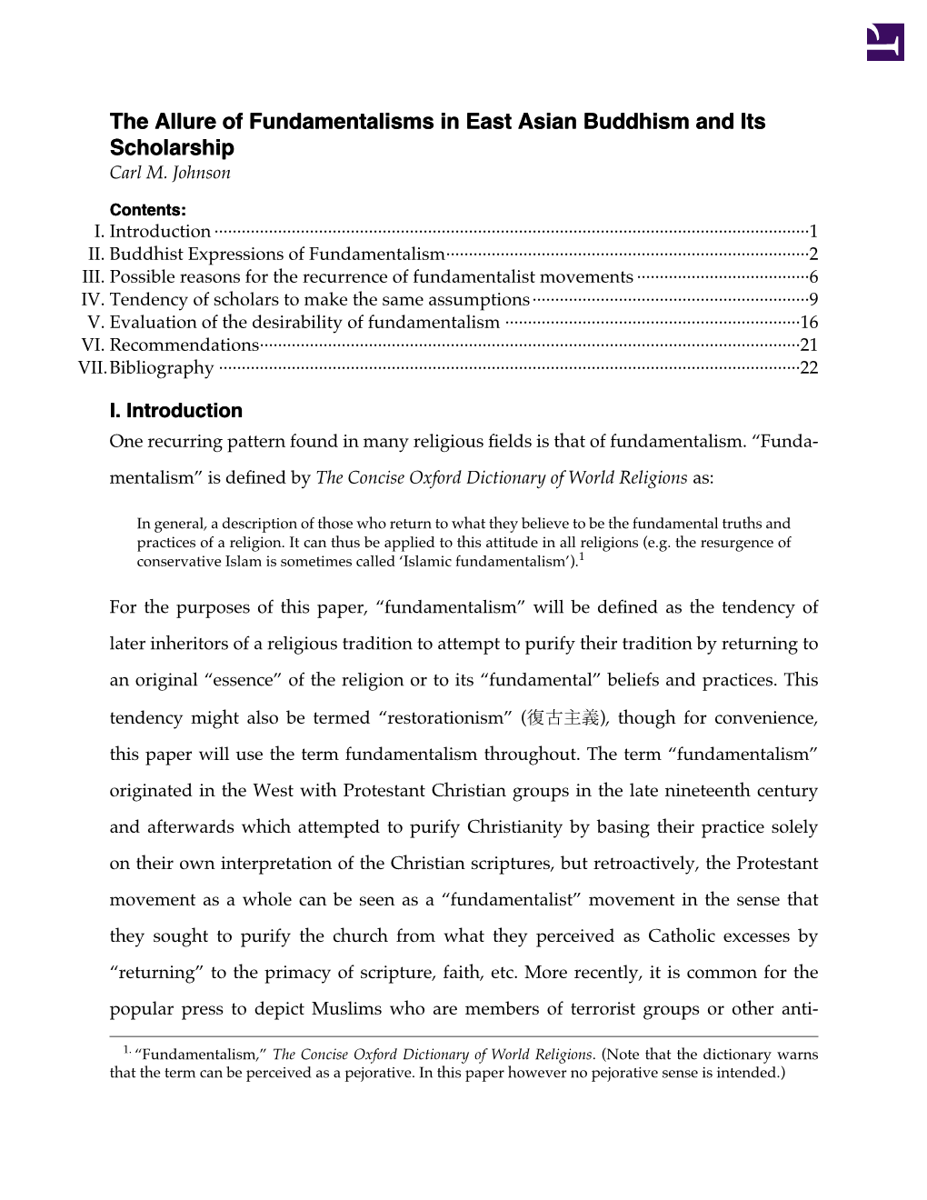 The Allure of Fundamentalisms in East Asian Buddhism and Its Scholarship Carl M