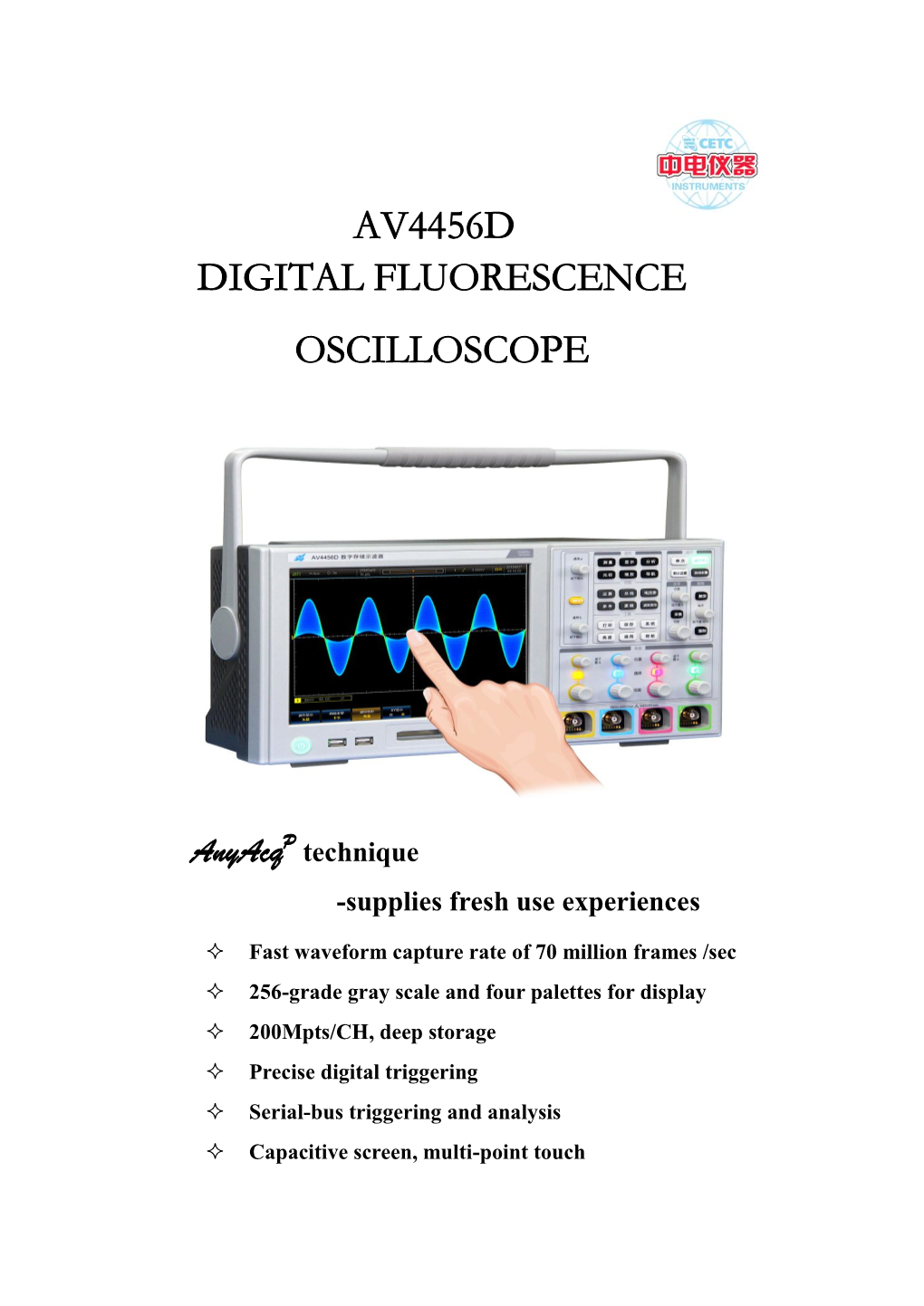 Digital Fluorescence Oscilloscope Av4456d