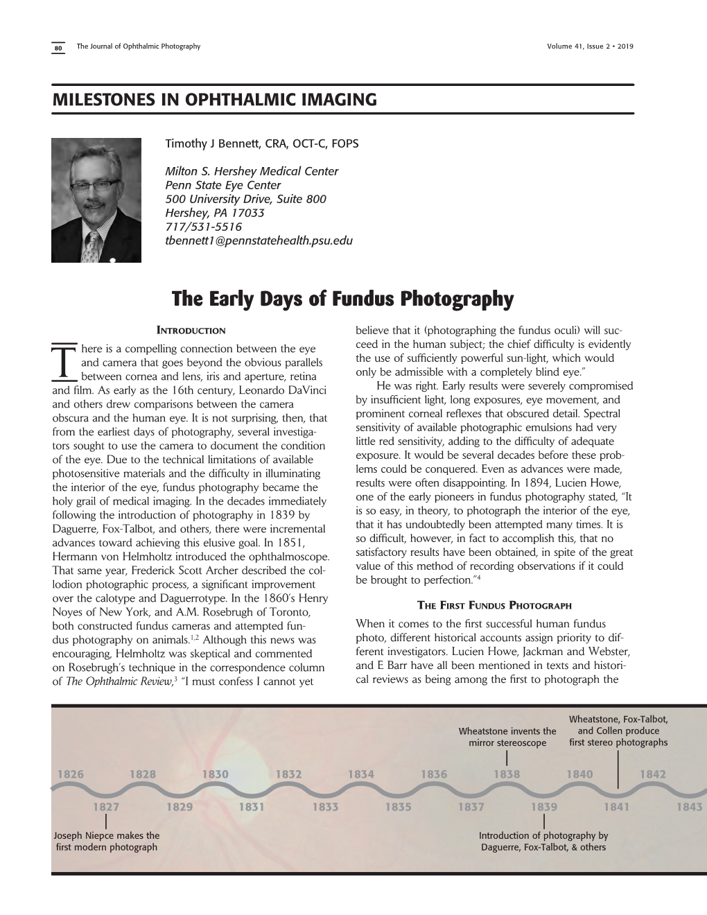 The Early Days of Fundus Photography