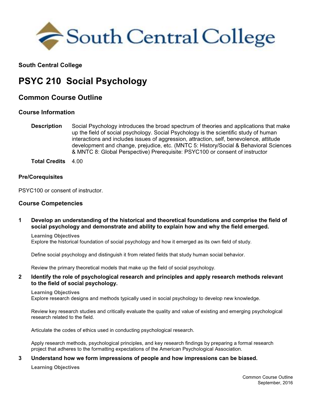 PSYC 210 Social Psychology