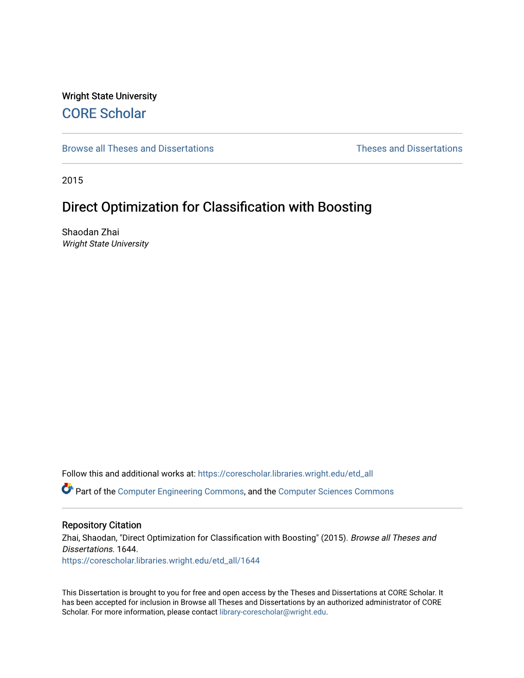 Direct Optimization for Classification with Boosting