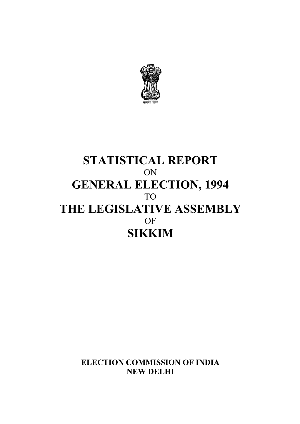 Statistical Report General Election, 1994