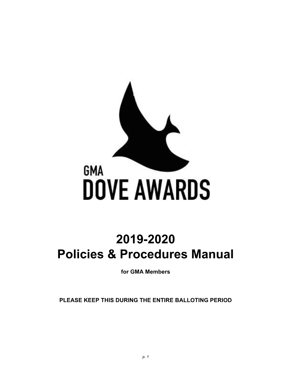 2019-2020 Policies & Procedures Manual