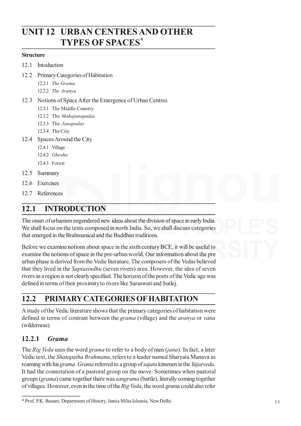 Unit 12 Urban Centres and Other Types of Spaces