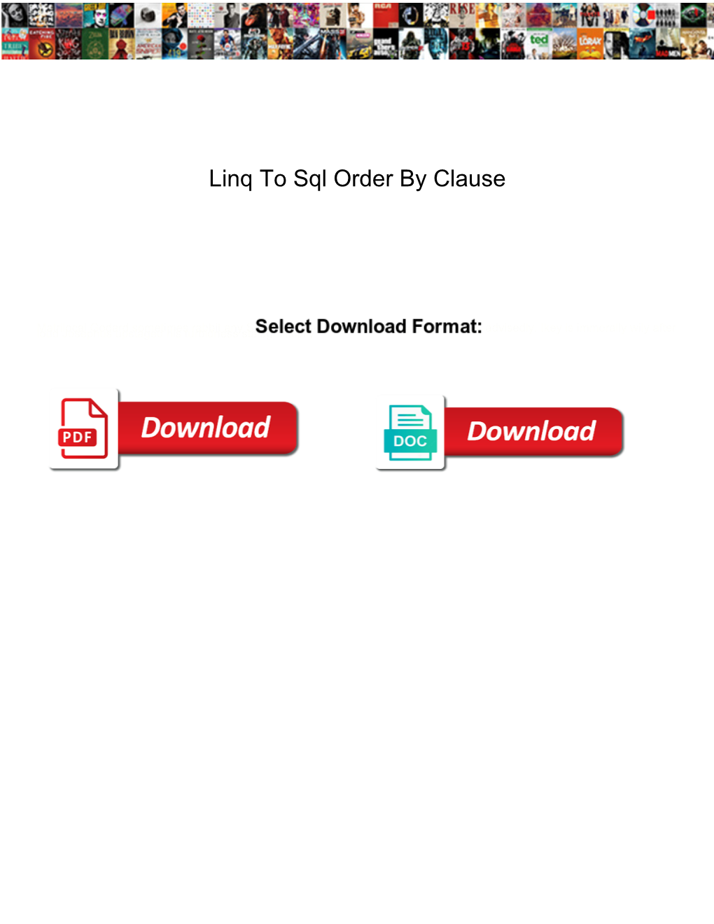 Linq to Sql Order by Clause