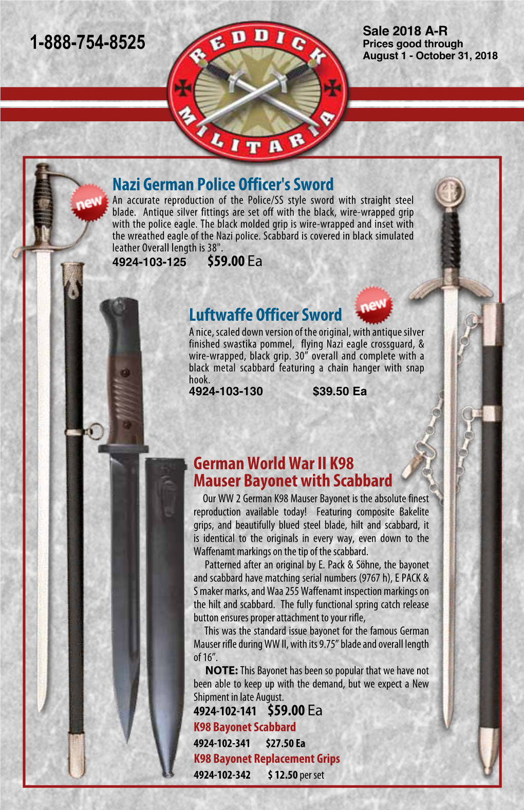 Luftwaffe Officer Sword German World War II K98 Mauser