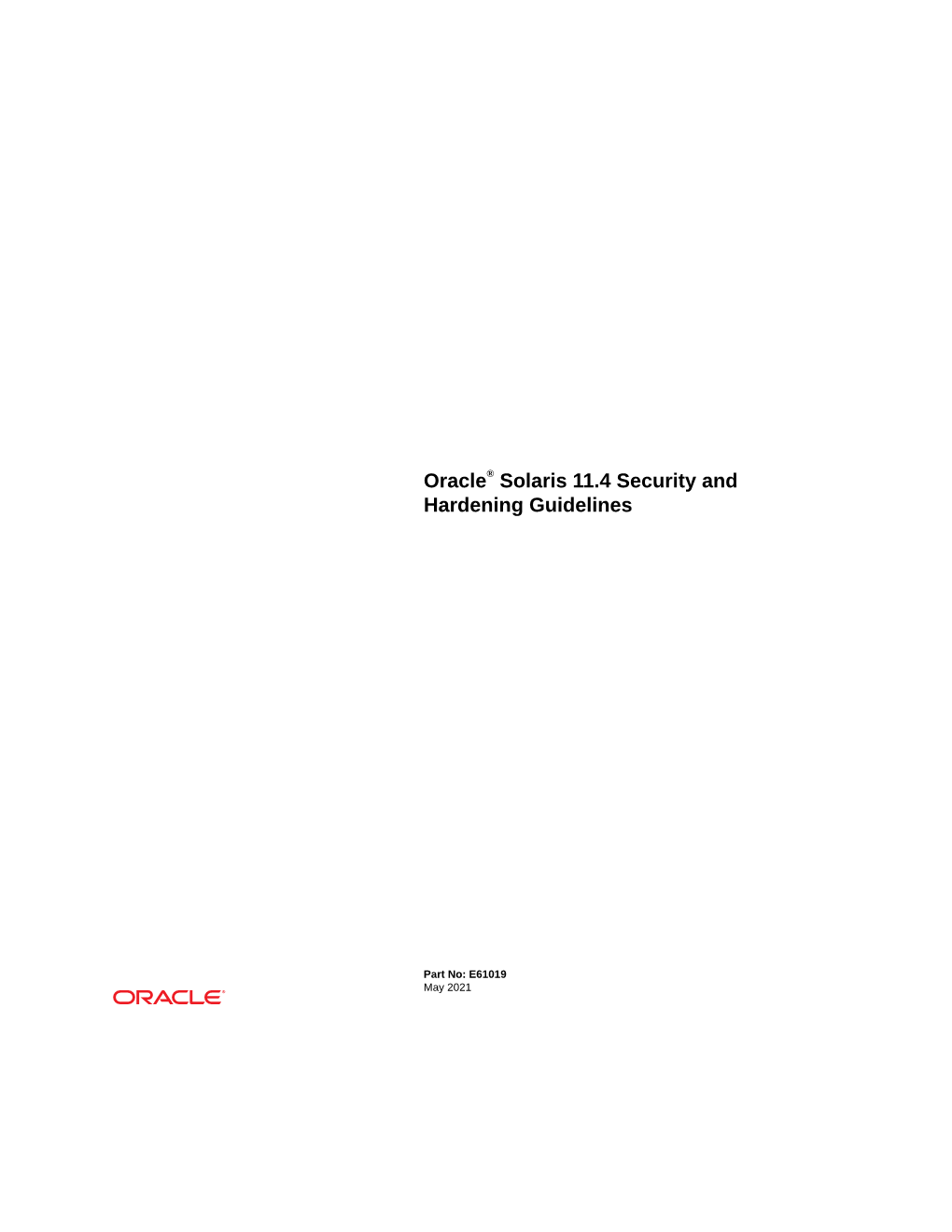 Oracle® Solaris 11.4 Security and Hardening Guidelines