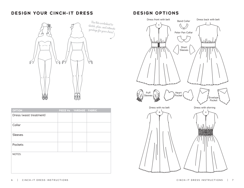 Design Your Cinch-It Dress Design Options