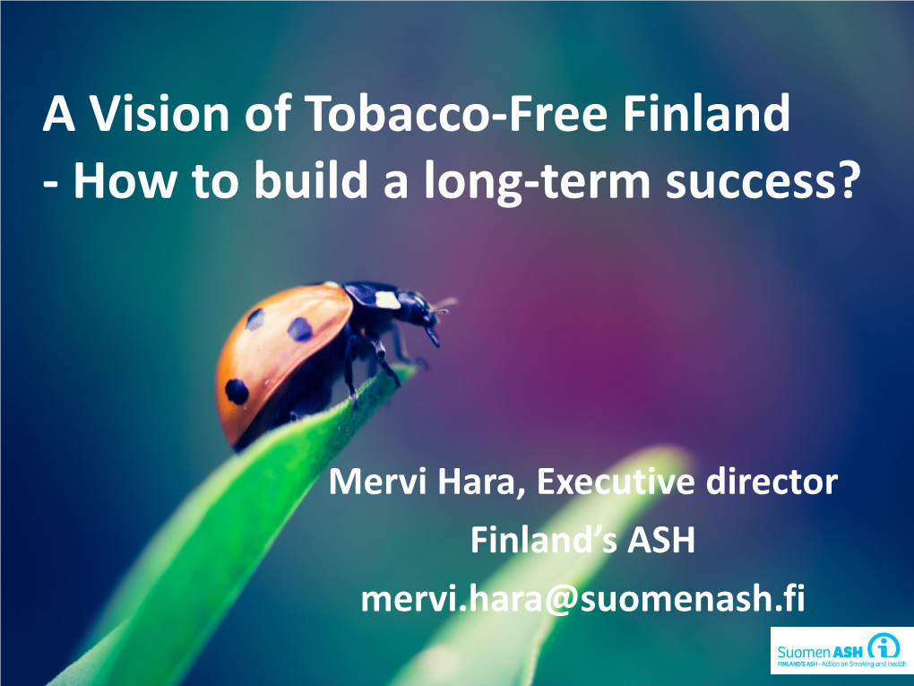 Mission Possible – Tobacco Free Finland