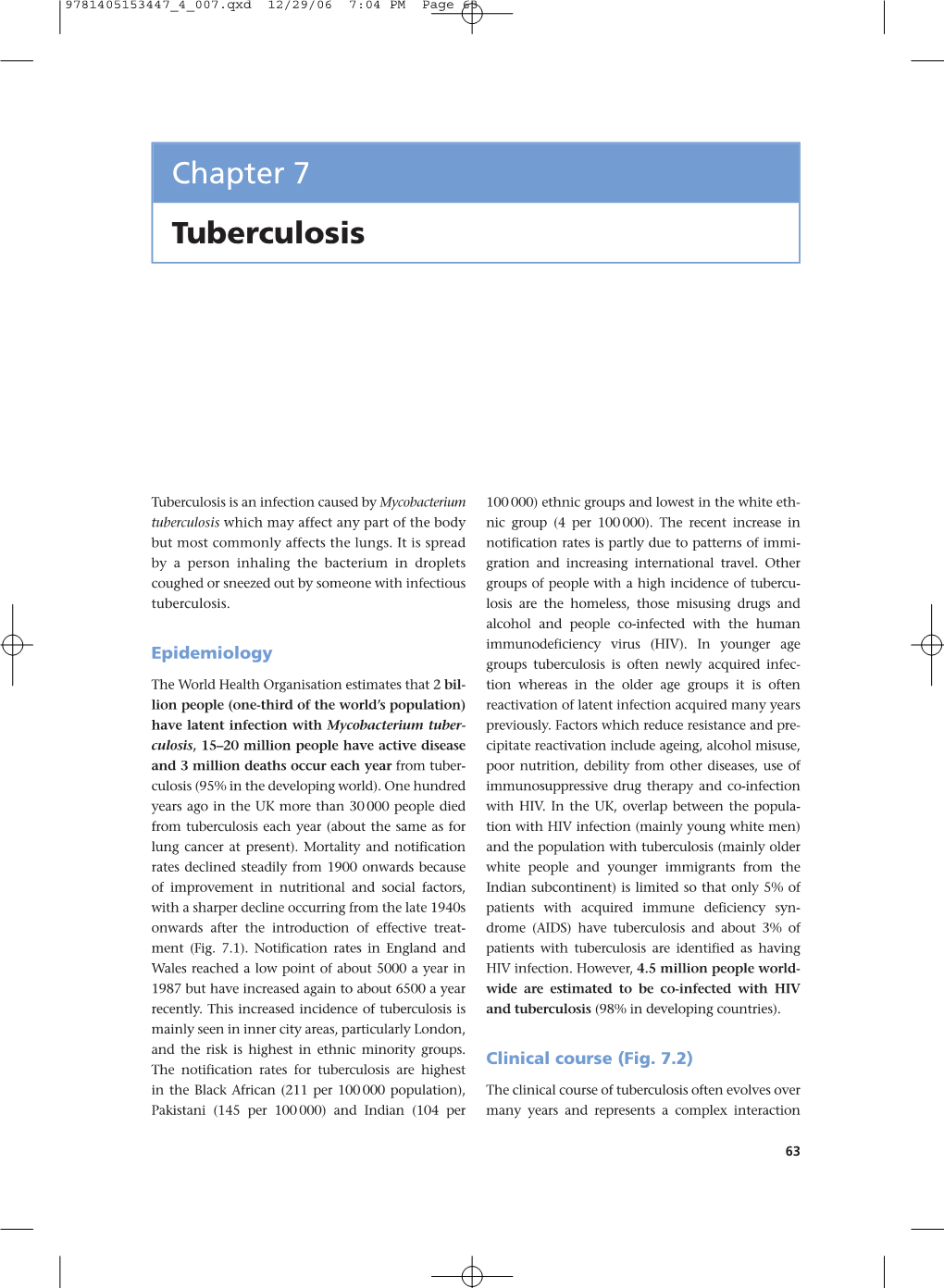 Chapter 7 Tuberculosis