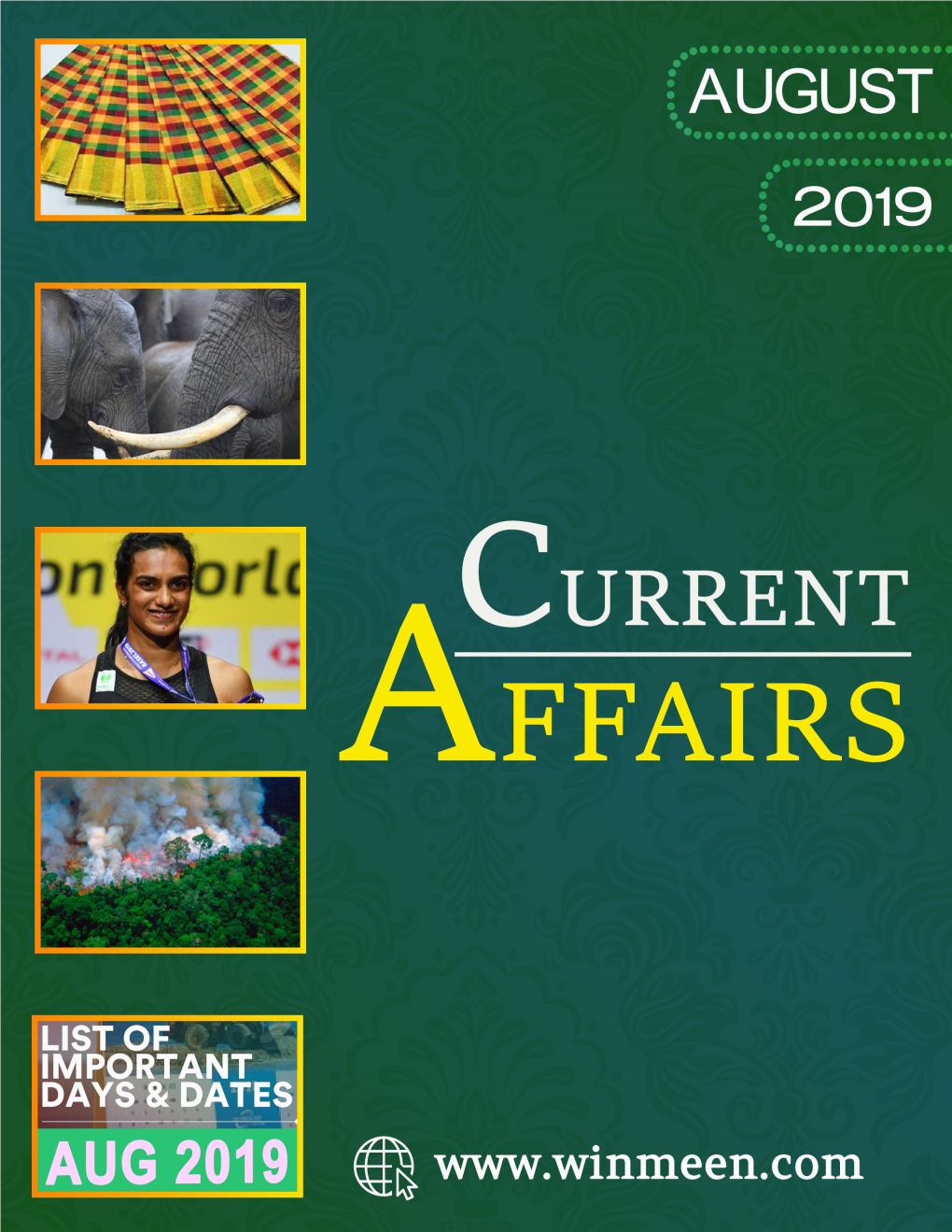 August Current Affairs 2019