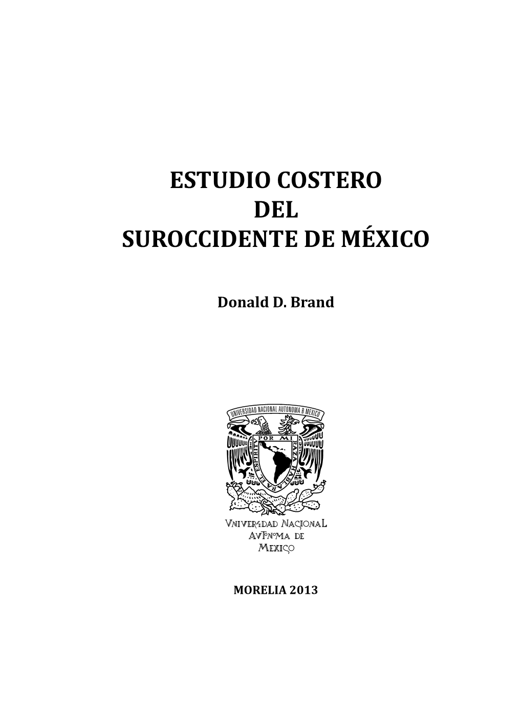 Estudio Costero Del Suroccidente De México