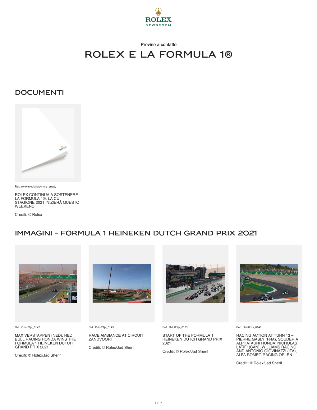Rolex E La F Olex E La Formula 1®