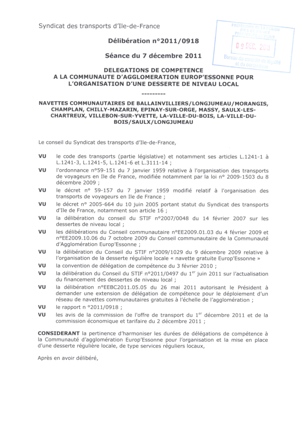 Convention De Délégation De Compétence En Matière De Services Réguliers Locaux