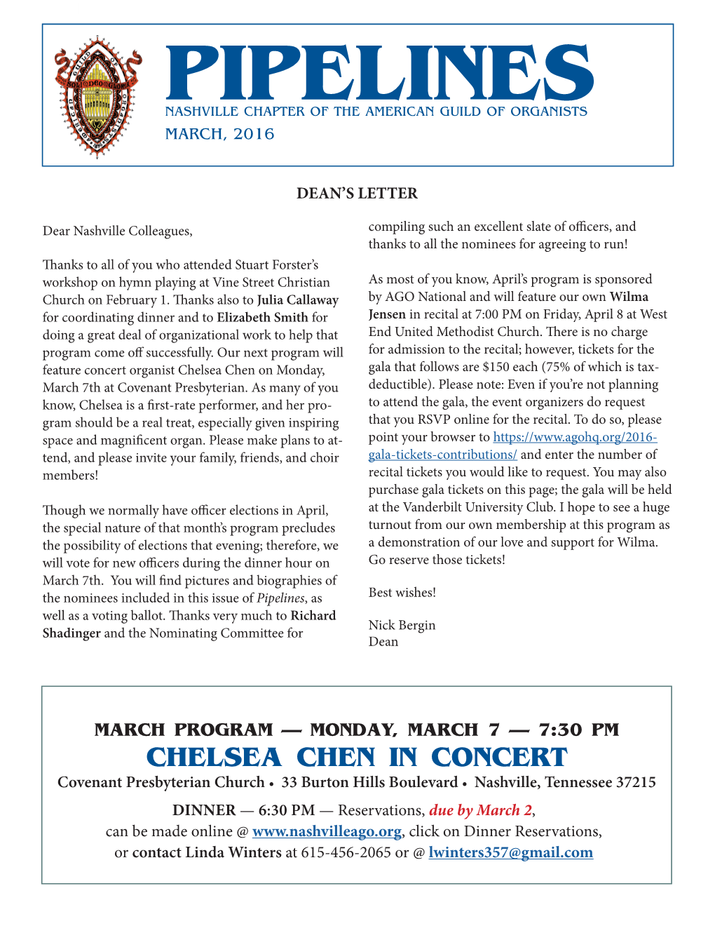 Chelsea Chen in Concert