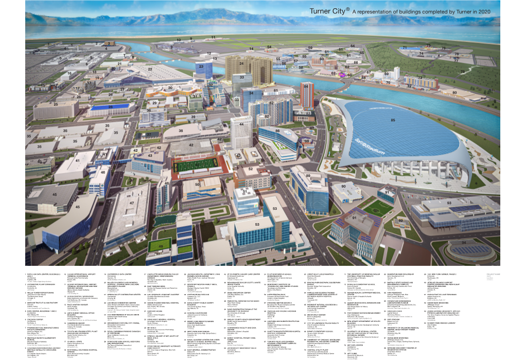 Turner City® a Representation of Buildings Completed by Turner in 2020