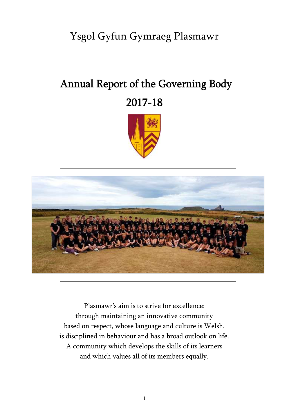 Ysgol Gyfun Gymraeg Plasmawr Annual Report of the Governing