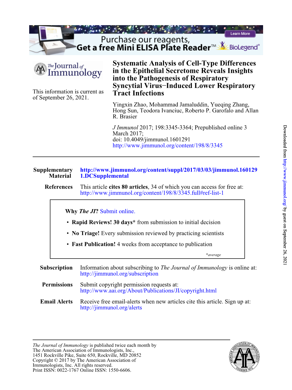 Systematic Analysis of Cell-Type Differences in the Epithelial