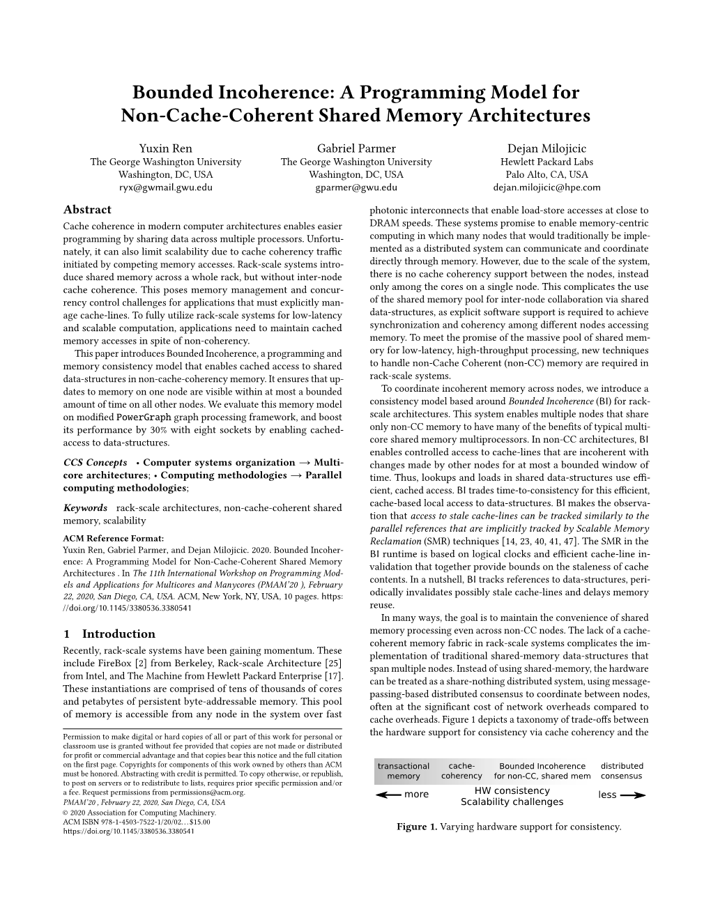 A Programming Model for Non-Cache-Coherent Shared Memory Architectures