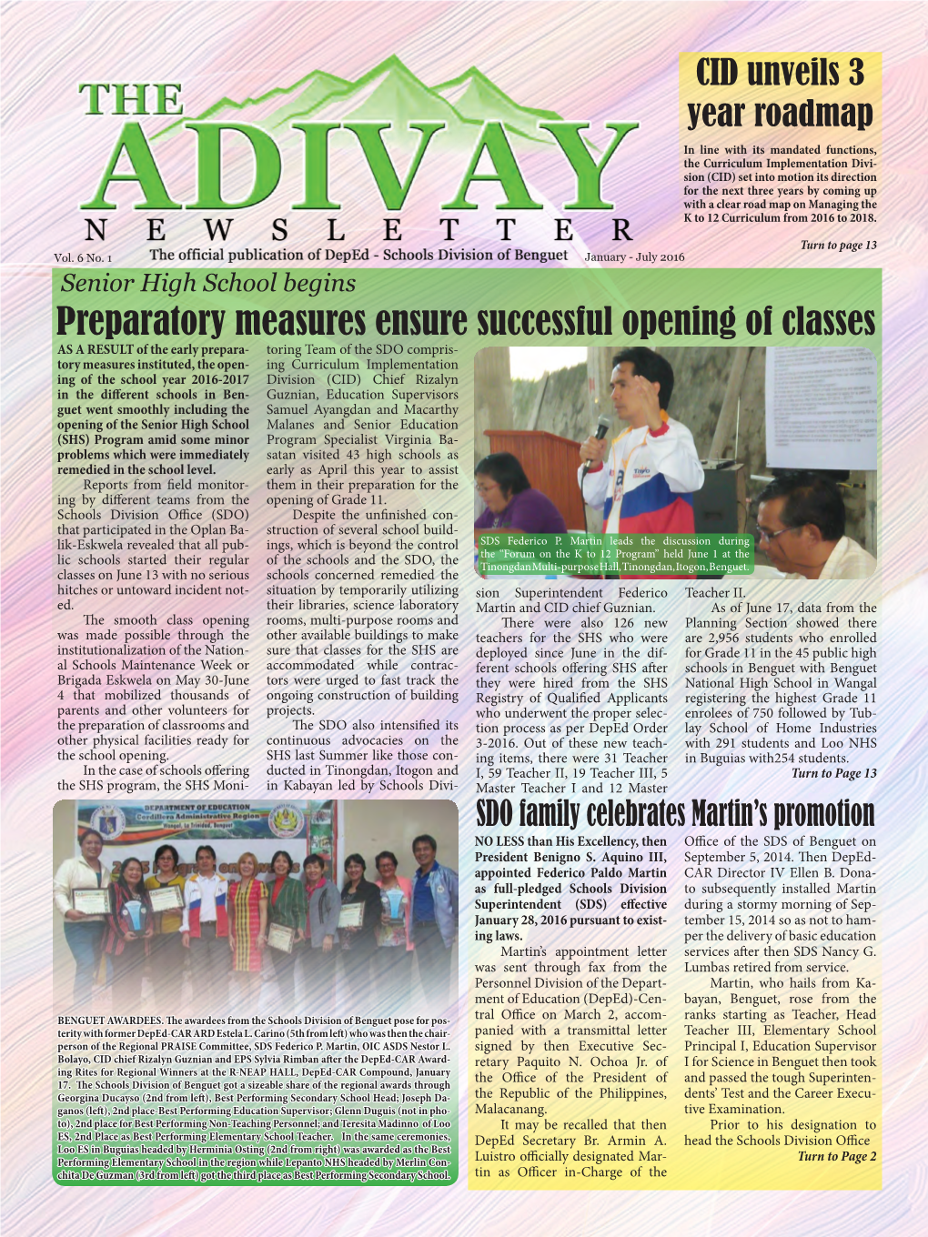 Adivay Newsletter Vol. 6. No.1