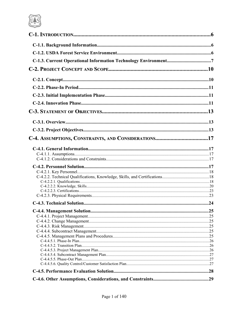 C-1.2. USDA Forest Service Environment 6