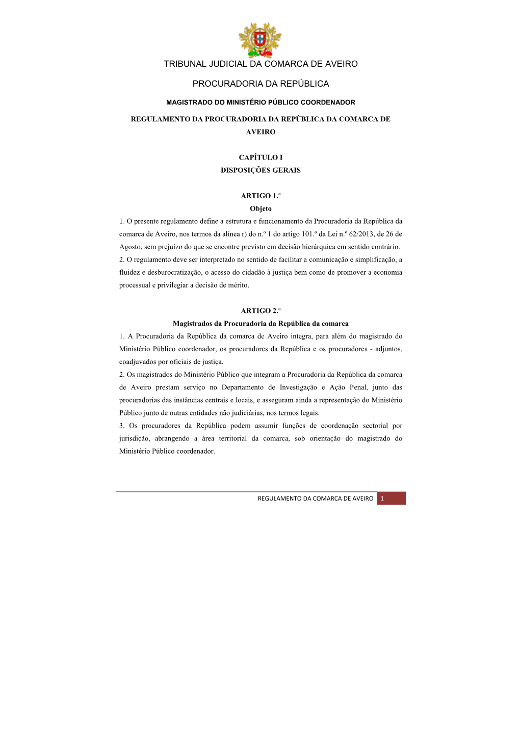 Regulamento Aveiro 2015