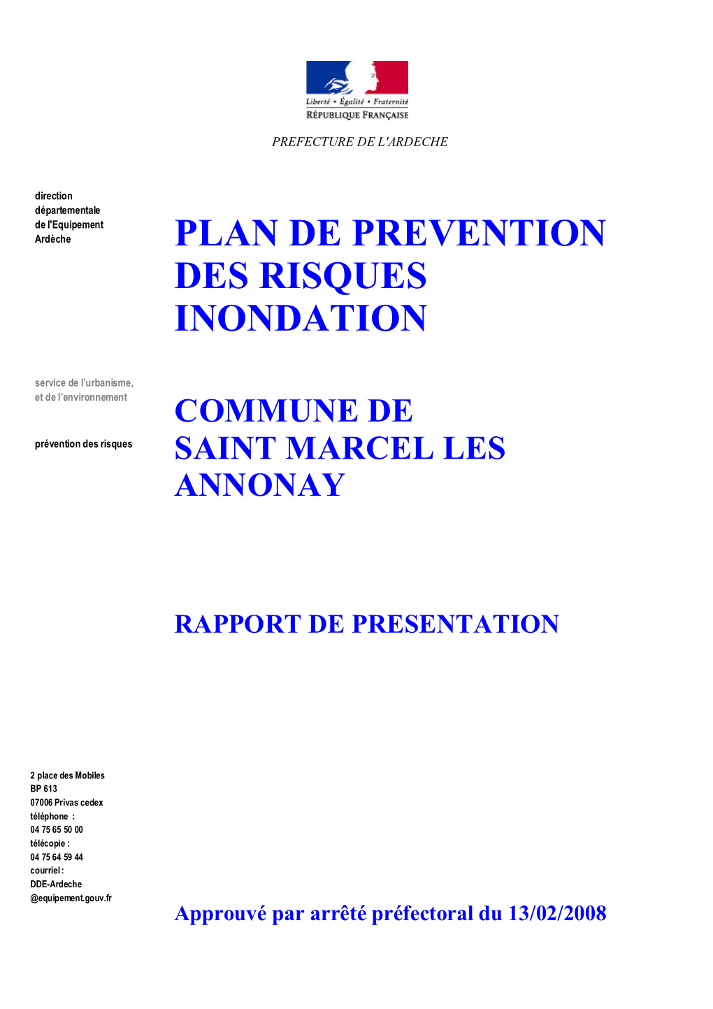 Plan De Prevention Des Risques Inondation