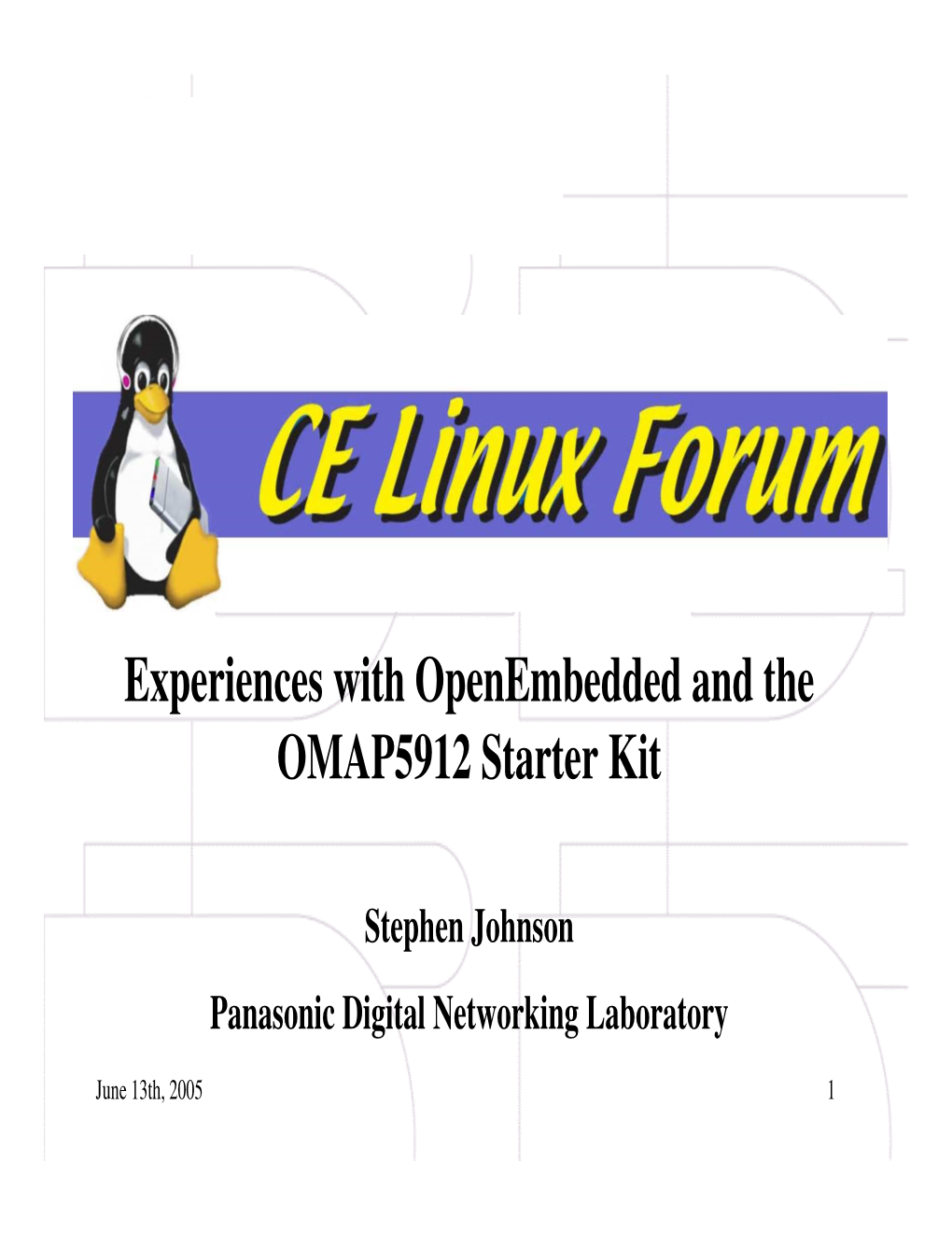 Experiences with Openembedded and the OMAP5912 Starter Kit