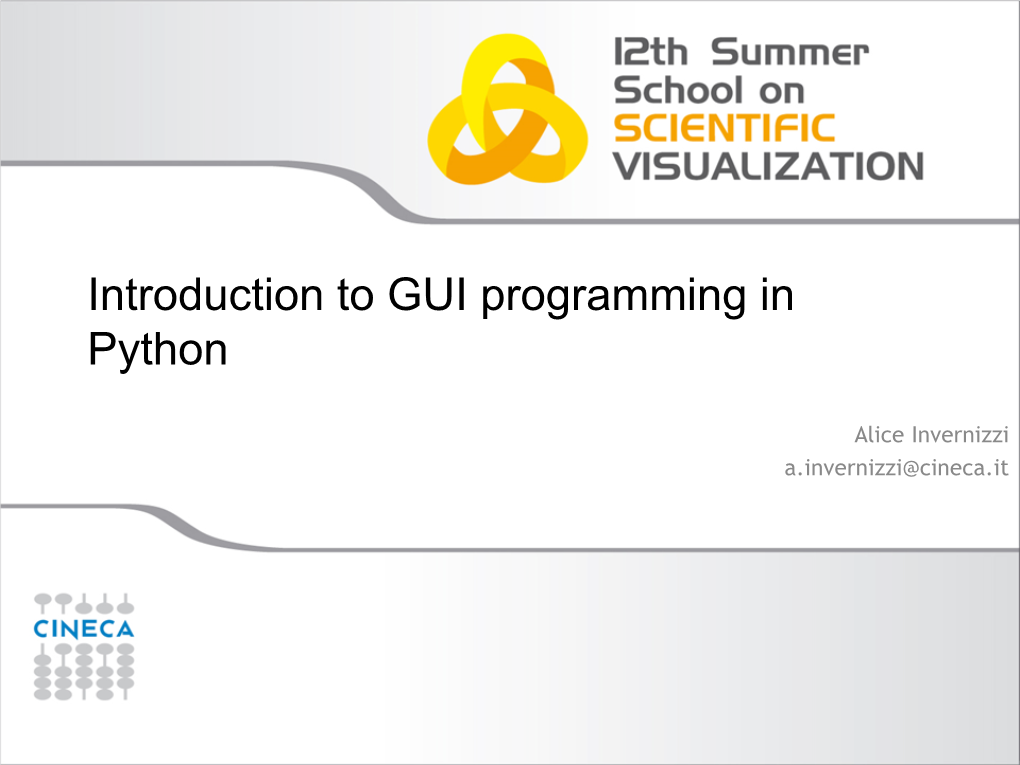 Introduction to GUI Programming in Python