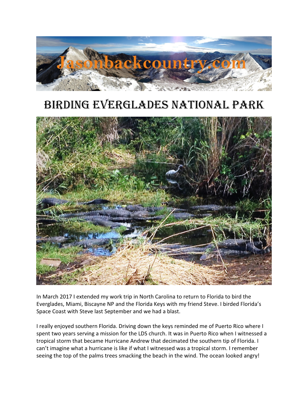 Birding Everglades National Park