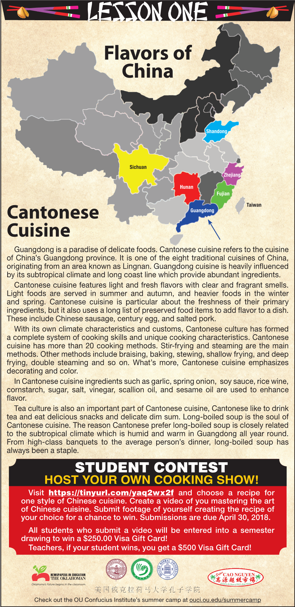 Cantonese Cuisine, Lesson 1