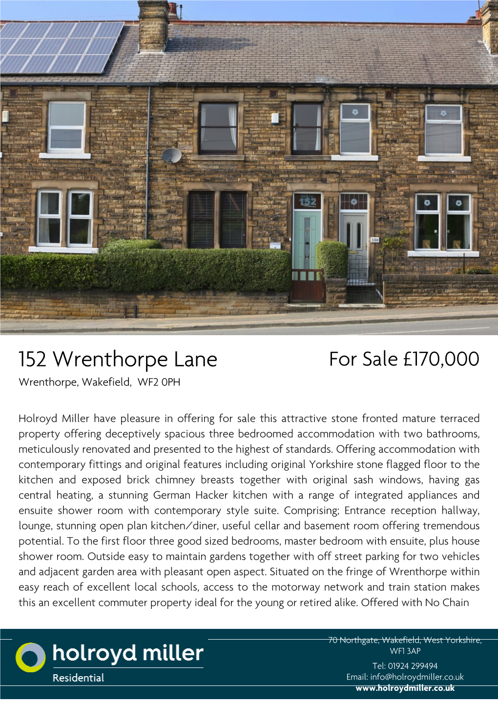 152 Wrenthorpe Lane for Sale £170,00 0 Wrenthorpe, Wakefield, WF2 0PH