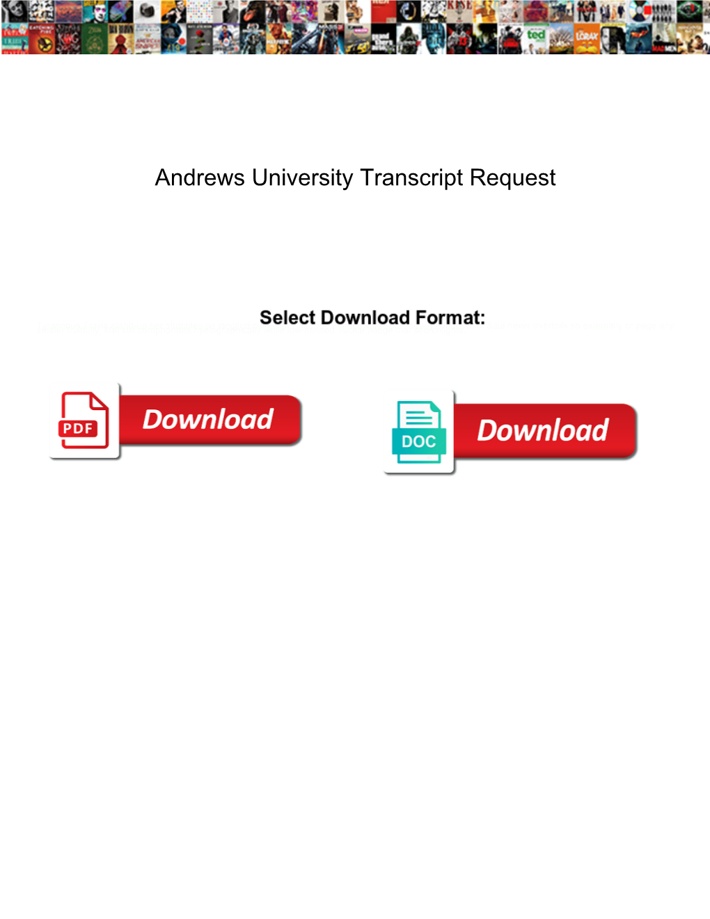 Andrews University Transcript Request