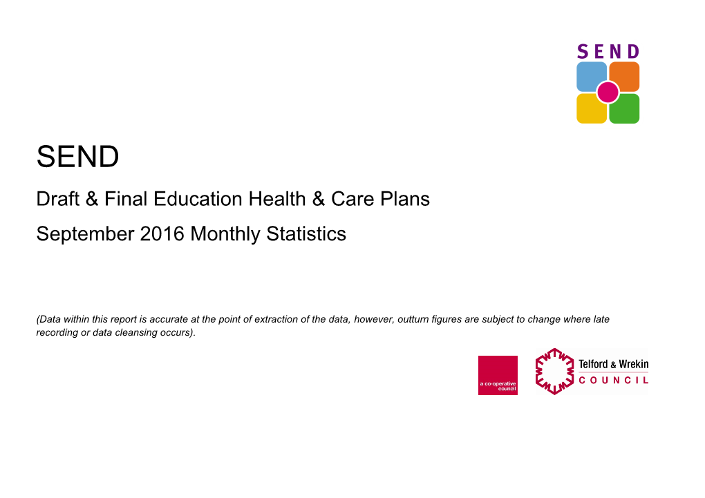 Draft & Final Education Health & Care Plans September 2016 Monthly