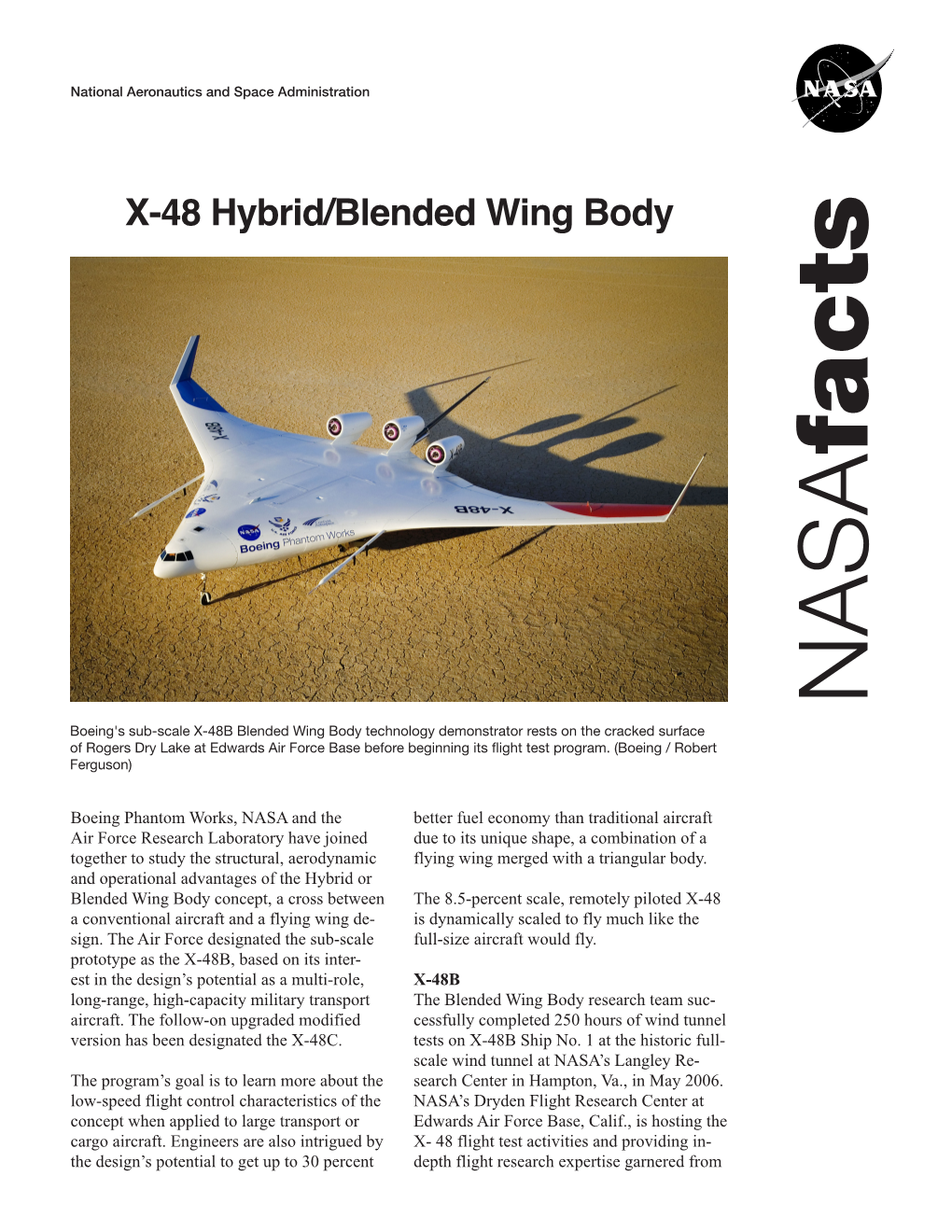 X-48 Hybrid/Blended Wing Body