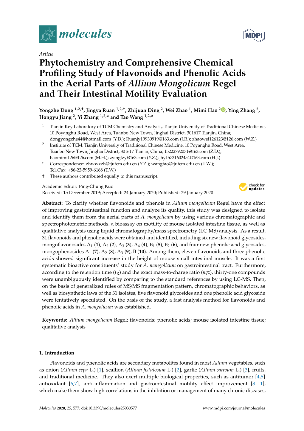 Phytochemistry and Comprehensive Chemical Profiling Study Of