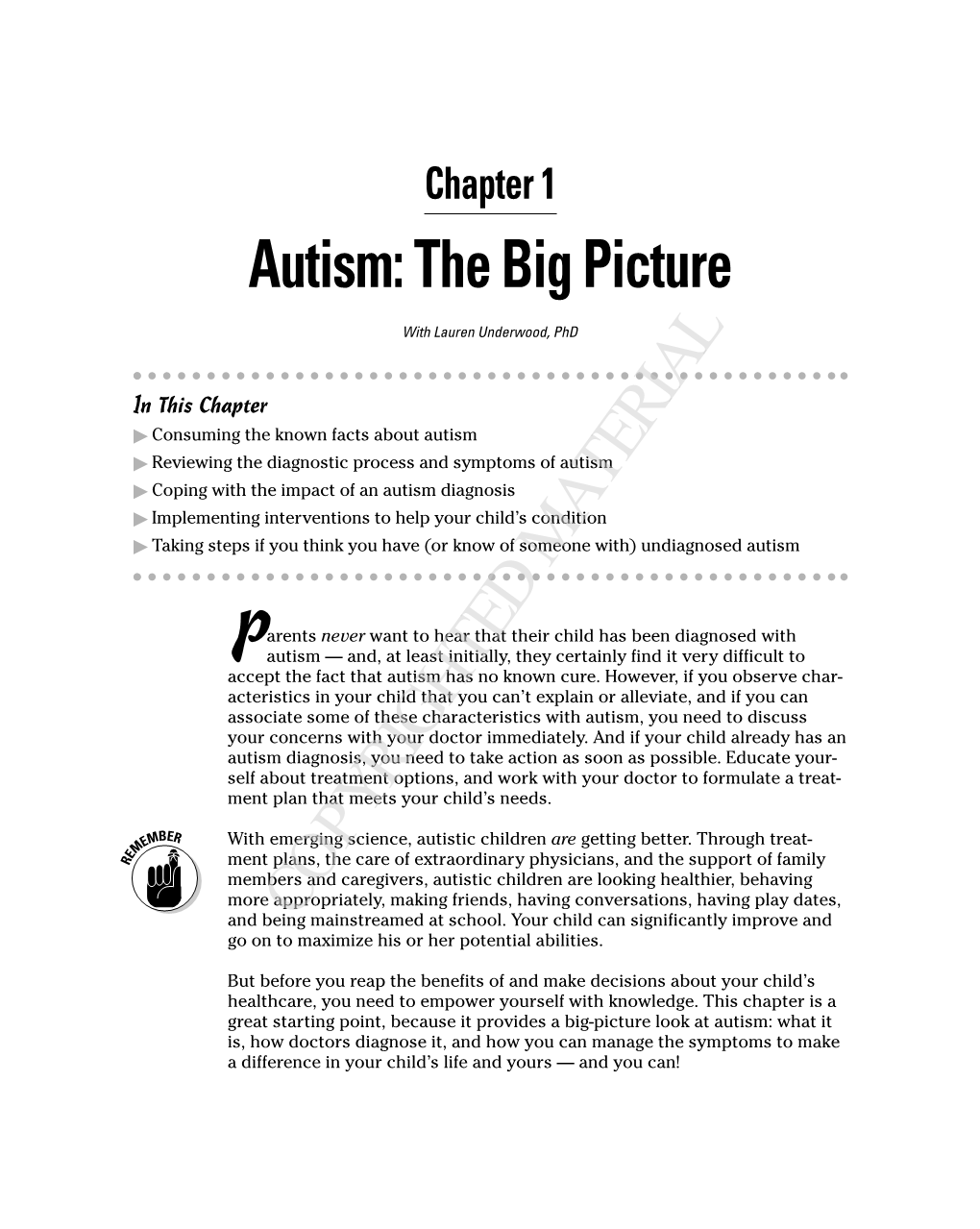 Autism: the Big Picture