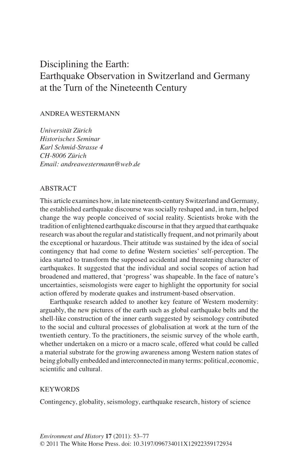 Earthquake Observation in Switzerland and Germany at the Turn of the Nineteenth Century