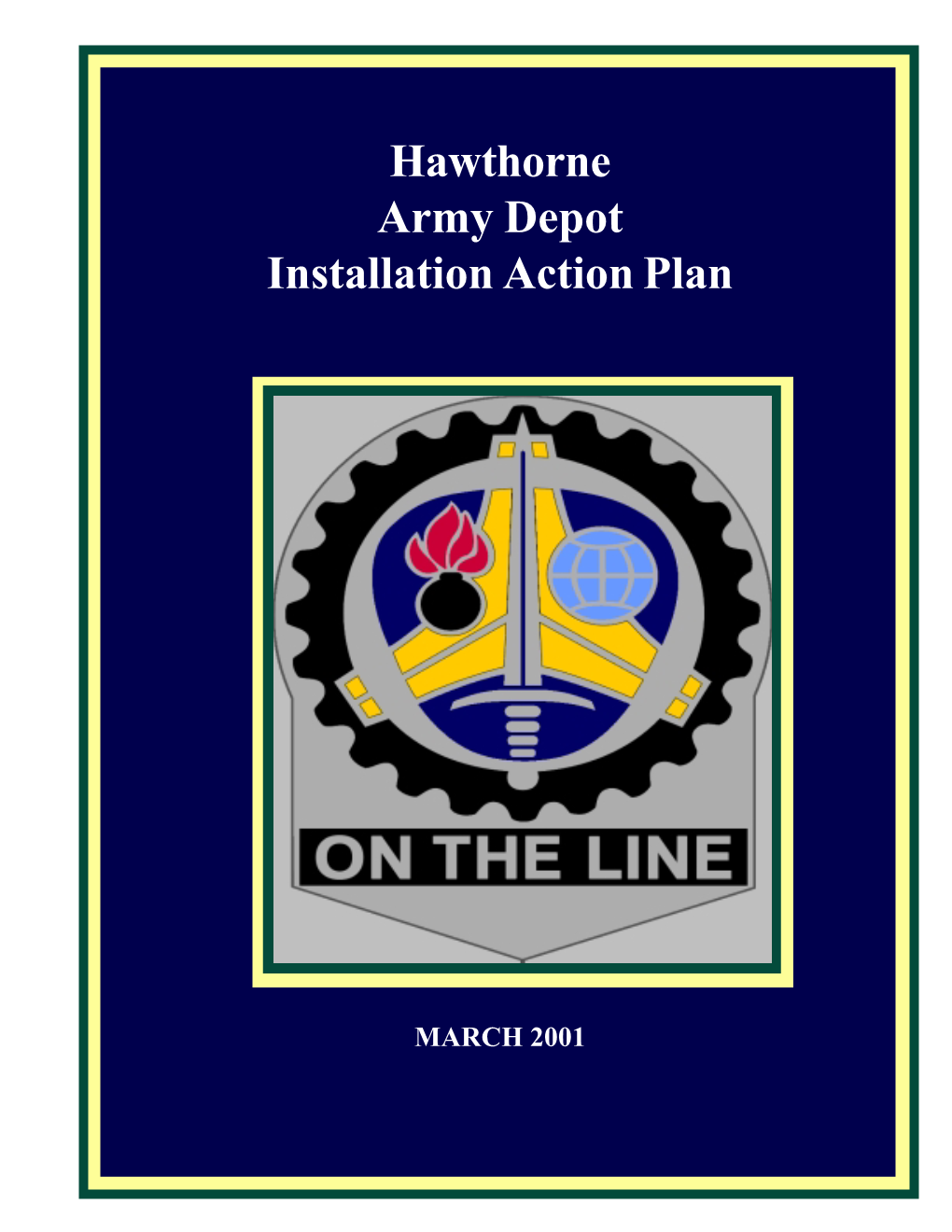 Hawthorne Army Depot Installation Action Plan