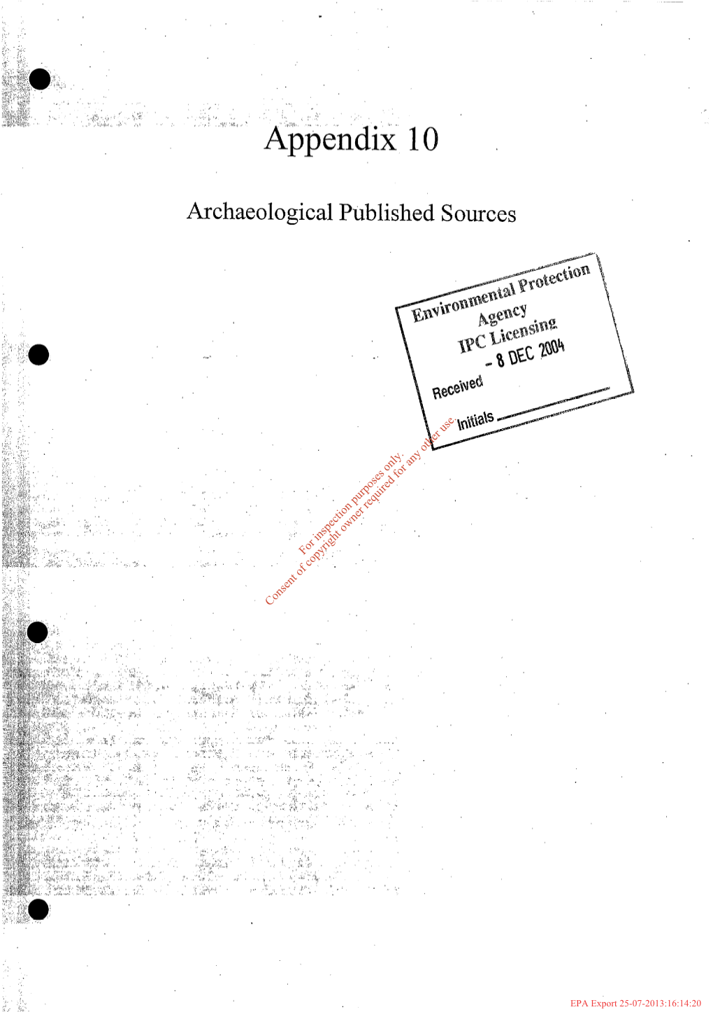 Archaeological Published Sources