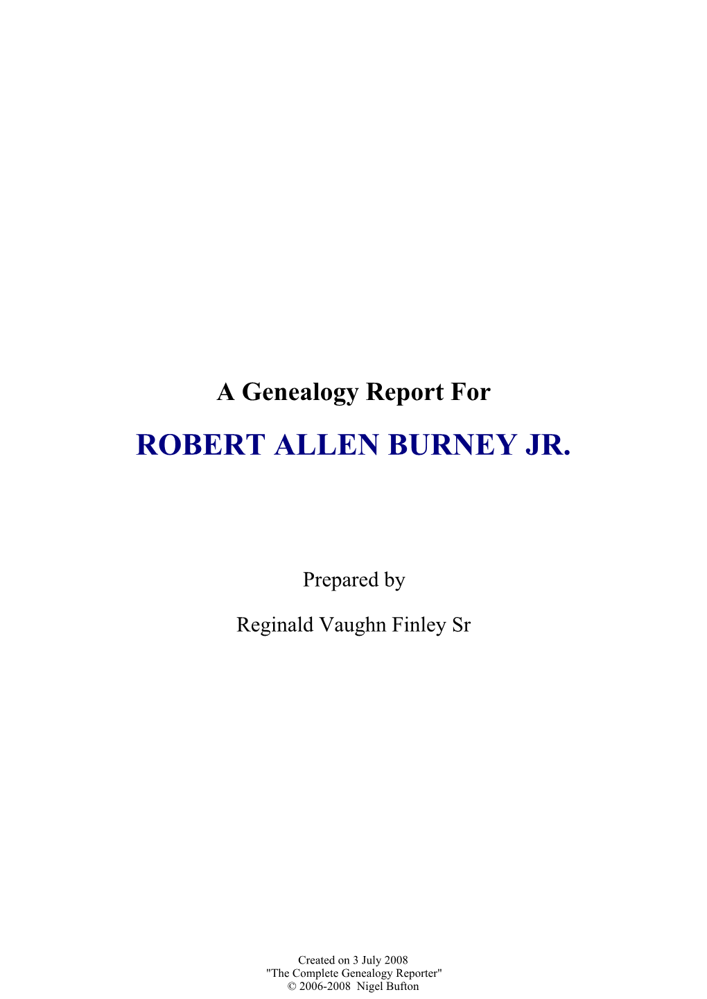 Robert Allen Burney Jr