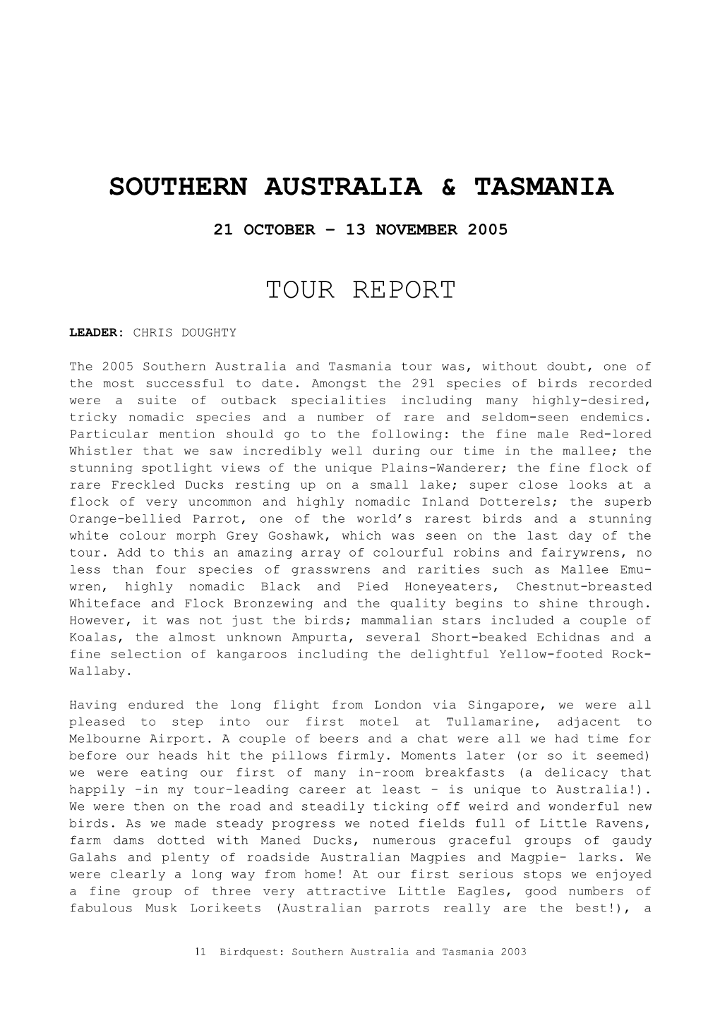 Southern Australia & Tasmania