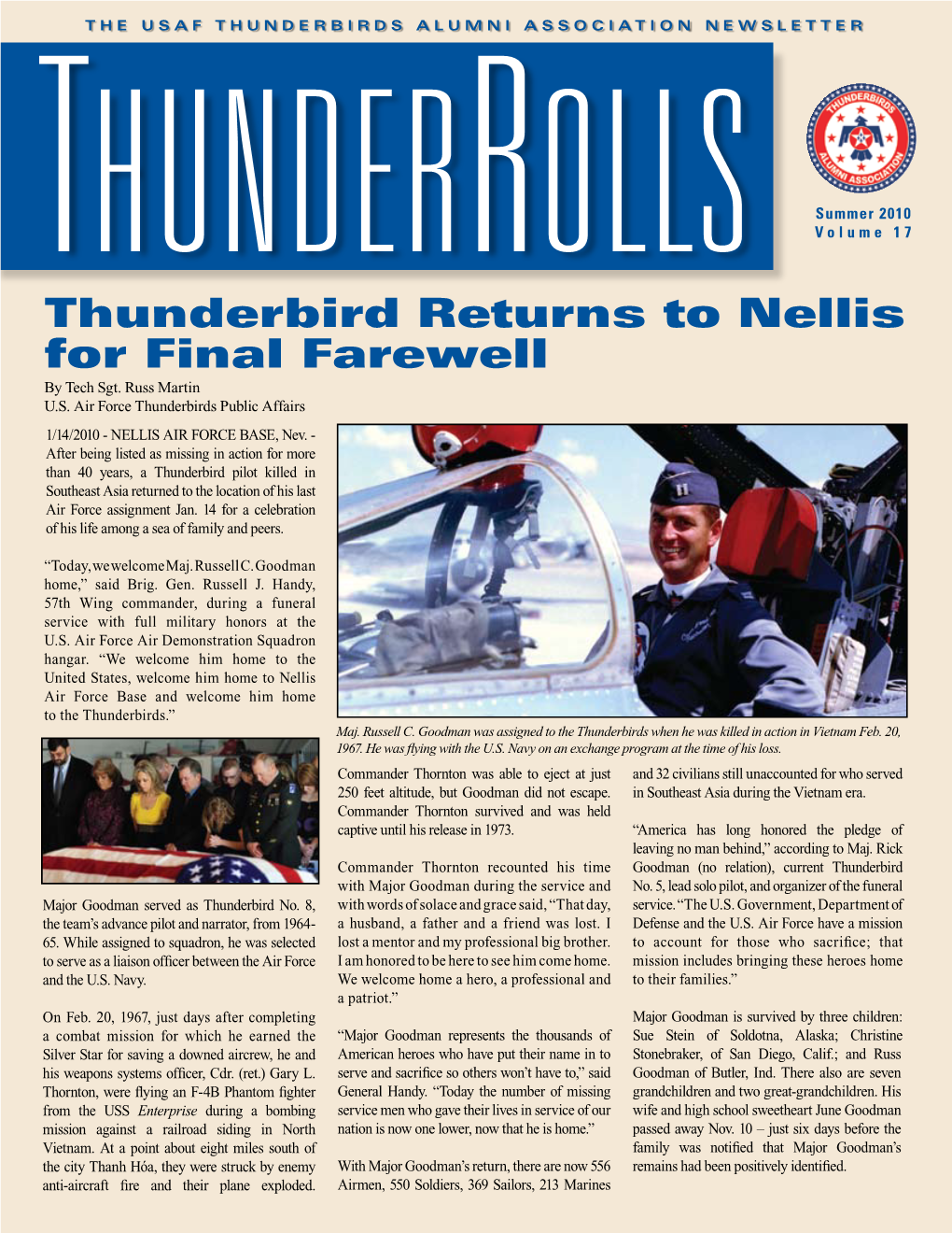 Thunderbird Returns to Nellis for Final Farewell by Tech Sgt