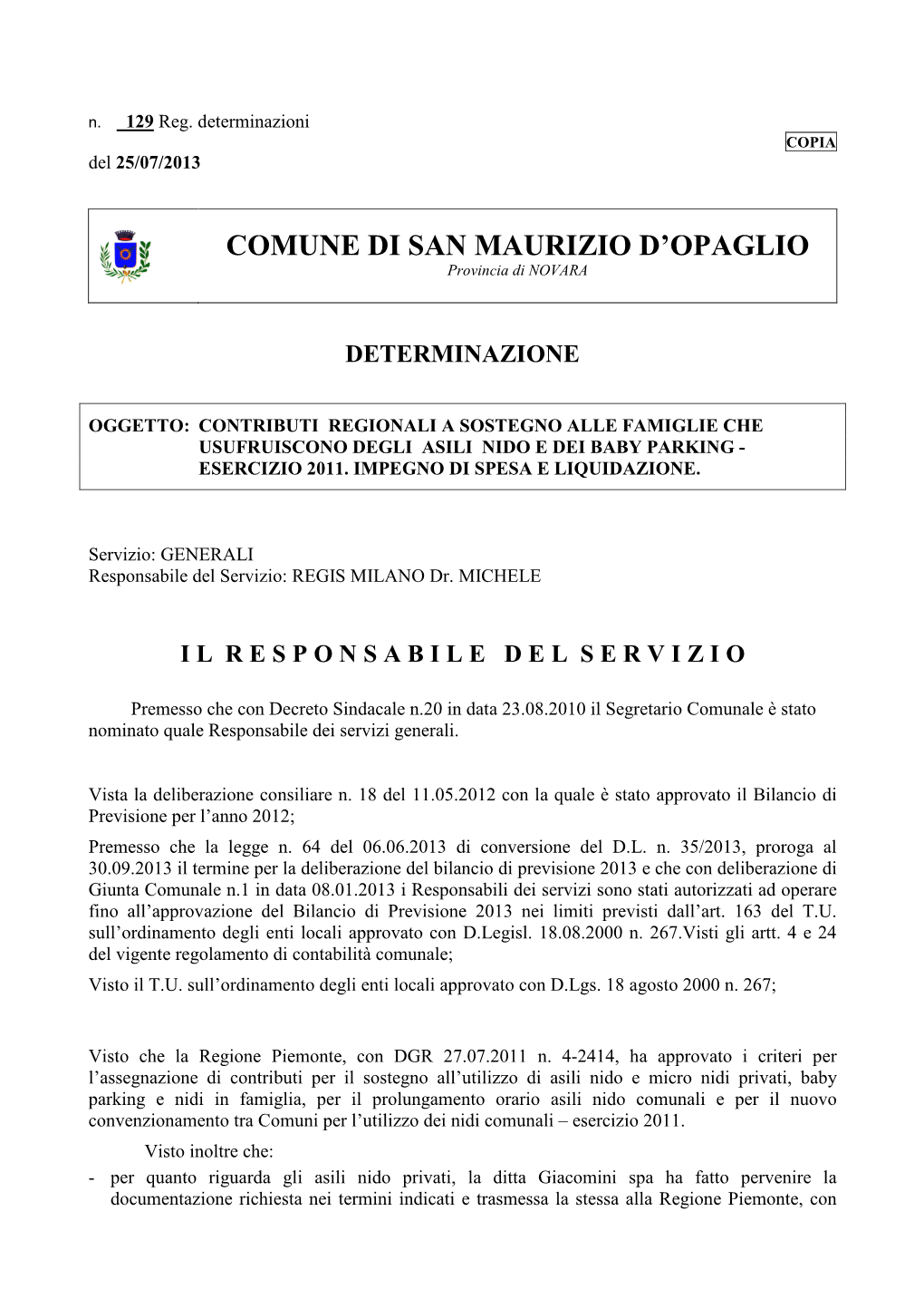 Comune Di San Maurizio D'opaglio