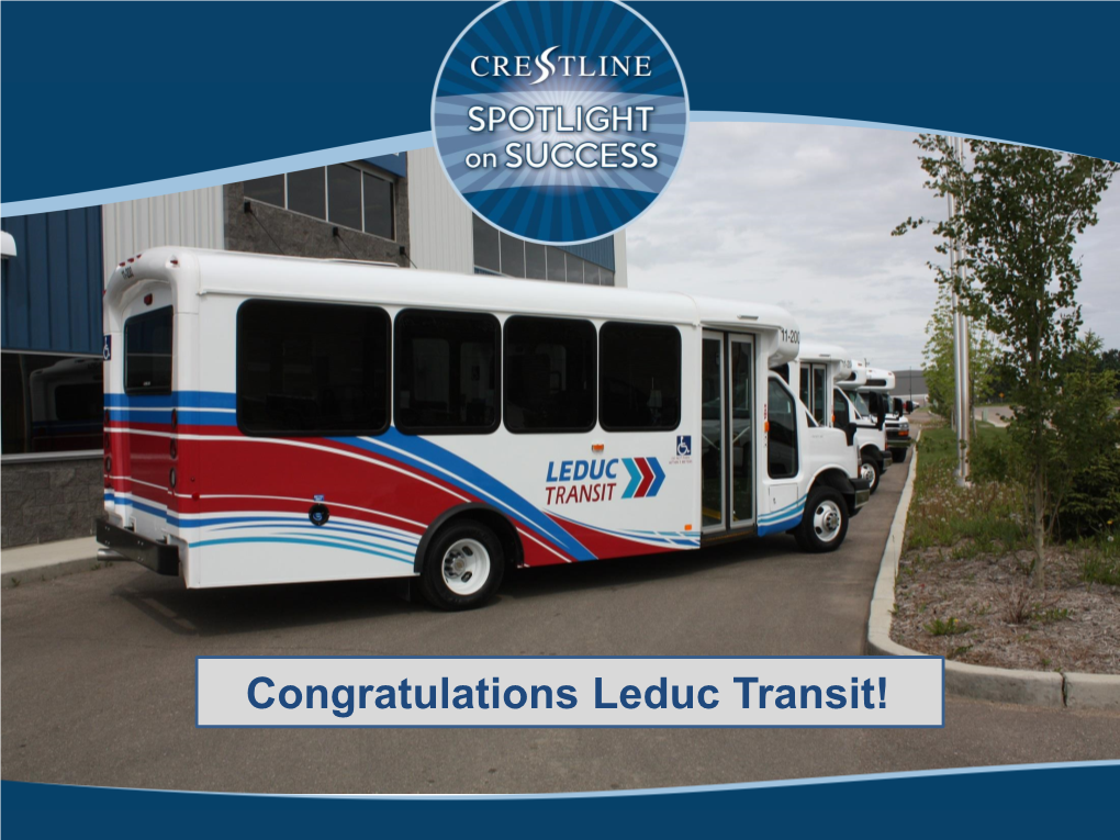Congratulations Leduc Transit!