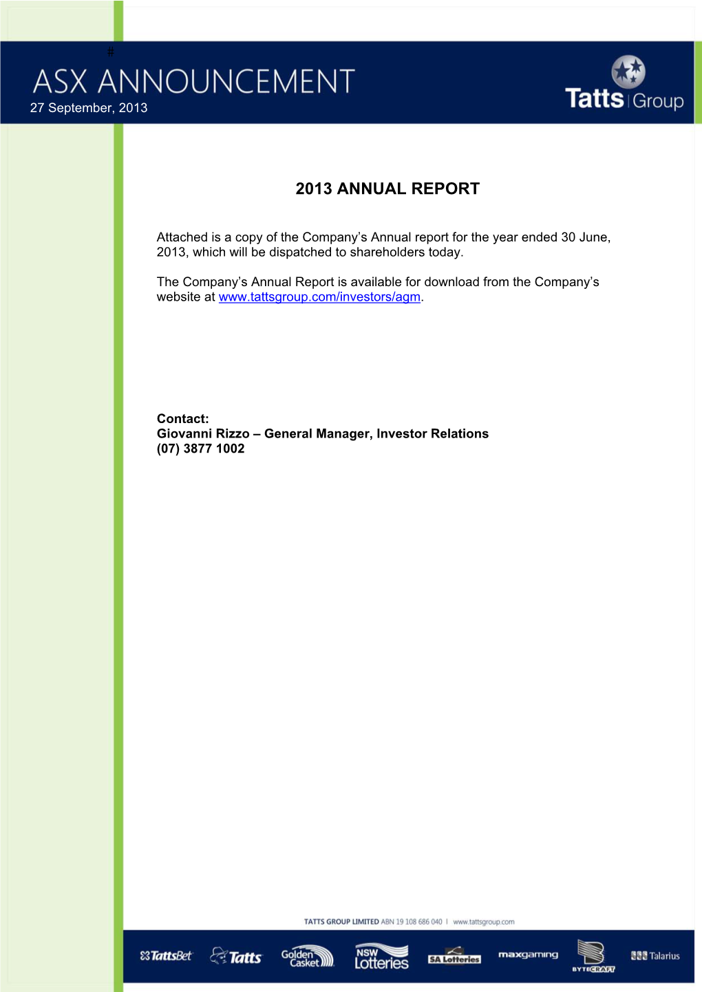 2013 Annual Report